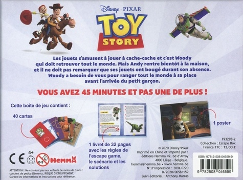 Toy Story : Mais où sont passés les jouets ?. Avec 40 cartes, 1 poster