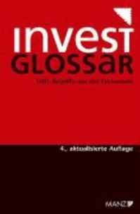 Investglossar - 1588 Begriffe aus der Finanzwelt.