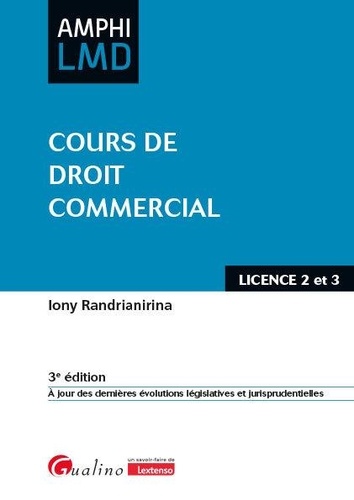Cours de droit commercial 3e édition