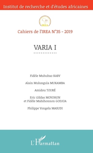  IREA - Cahiers de l'IREA N° 35/2019 : Varia I.