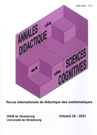 Philippe R. Richard et Laurent Vivier - Annales de didactique et de sciences cognitives N° 26, 2021 : .