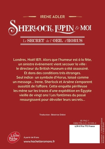 Sherlock, Lupin et moi Tome 8 Le secret de l'oeil d'Horus. Londres 1871