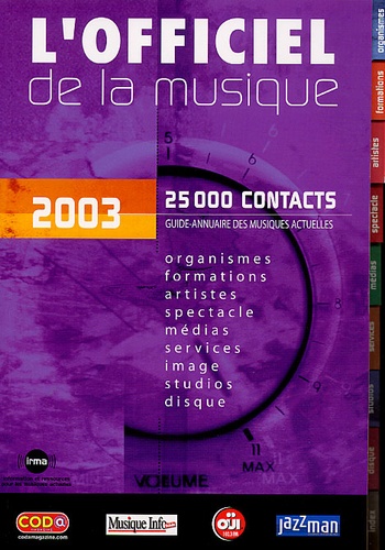  IRMA - L'officiel de la musique 2003.