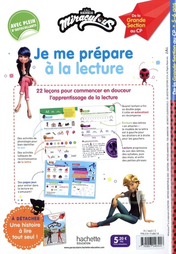 Je me prépare à la lecture Miraculous. De la Grande Section au CP  Edition 2022