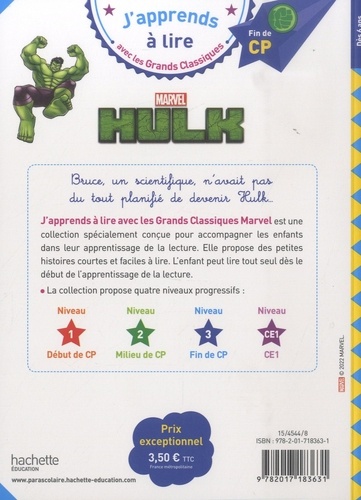 Marvel - Hulk. Fin de CP niveau 3