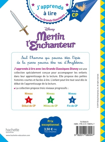 Merlin l'Enchanteur. Fin de CP, niveau 3