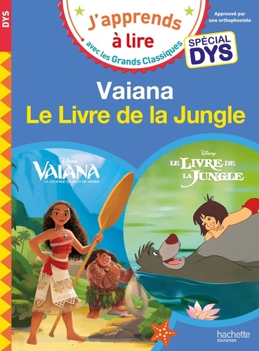 Vaiana ; Le livre de la jungle Adapté aux dys