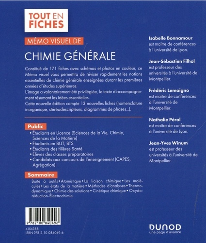 Mémo visuel de chimie générale 2e édition