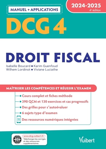 Droit fiscal DCG 4. Manuel + applications  Edition 2024-2025