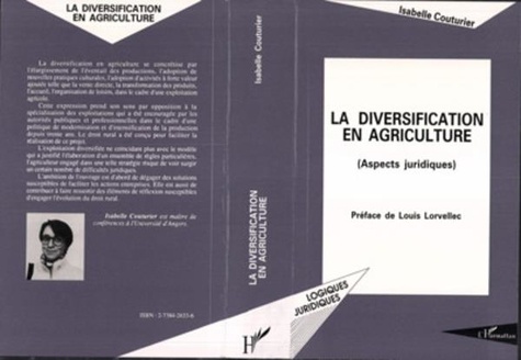 Isabelle Couturier - La diversification en agriculture - Aspects juridiques.