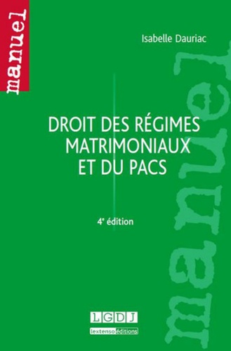 Isabelle Dauriac - Droits de régimes matrimoniaux et du PACS.