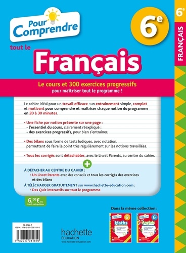 Français 6e pour comprendre  Edition 2019