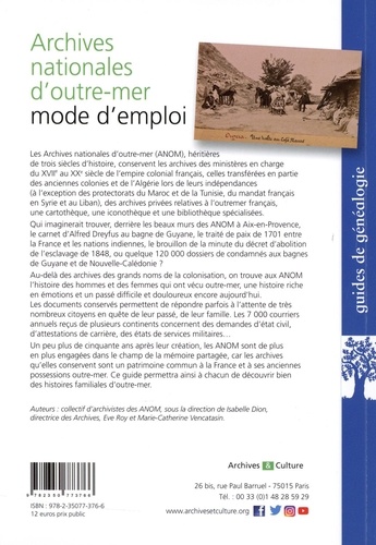 Archives nationales d'outre-mer, mode d'emploi