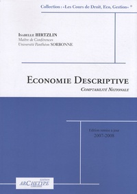 Isabelle Hirtzlin - Economie descriptive - Comptabilité nationale.