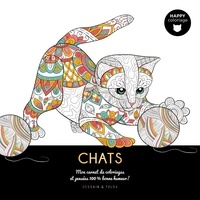 Isabelle Jeuge-Maynart et Ghislaine Stora - Chats - Mon carnet de coloriages et pensées 100 % bonne humeur !.