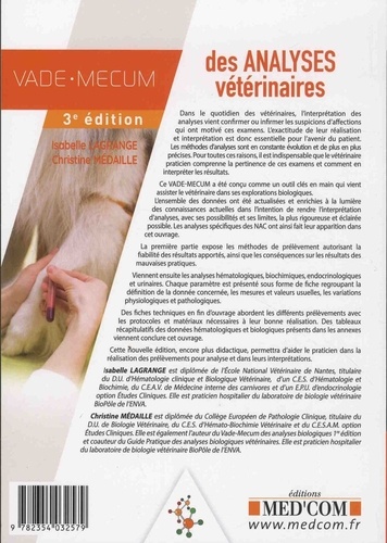 Vade-mecum des analyses vétérinaires 3e édition