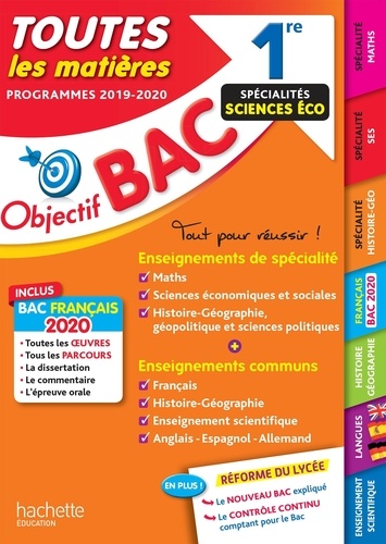 Toutes les matières 1re spécialités Sciences Eco  Edition 2019-2020