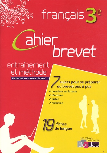 Isabelle Nivôse - Cahier Brevet Français 3e - Cahier d'exercices.