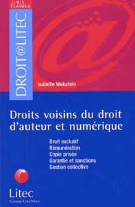 Isabelle Wekstein - Droits Voisins Du Droit D'Auteur Et Numerique.