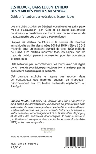 Les recours dans le contentieux des marchés publics au Sénégal. Guide à l'attention des opérateurs économiques