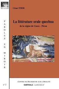 La littérature orale quechua