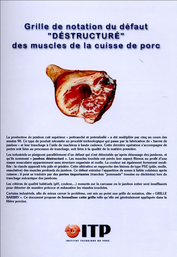  ITP - Grille de notation du défaut "Destructuré" des muscles de la cuisse de porc.