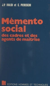 Mémento social des cadres et des agents de maîtrise
