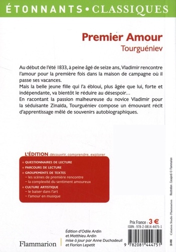 Premier Amour De Ivan Sergeevic Tourgueniev Poche Livre Decitre