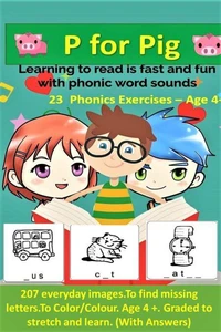 Learn to Read (23,Phonics Exercises - P for Pig)