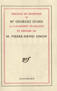 Discours De Reception A L'Academie Francaise