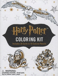 J.K. Rowling - Harry Potter Coloring Kit - Including 30 Cards & 10 Colored Pencils.