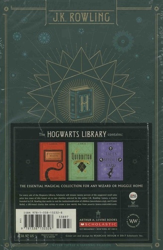 The Hogwarts Library. Coffret en 3 volumes : Fantastic Beasts & Where to Find Them ; Quiddich Through the Ages ; The Tales of Beedle the Bard