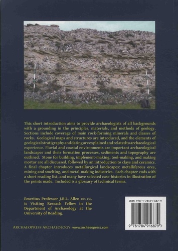 Geology for Archaeologists. A short introduction