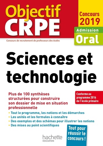 Sciences et technologie. Admission oral  Edition 2019