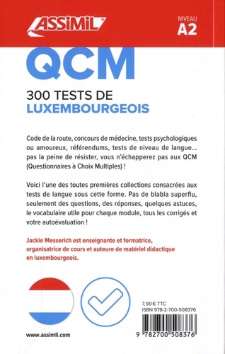 300 tests de Luxembourgeois. Niveau A2