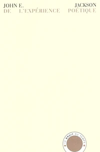 De l'expérience poétique