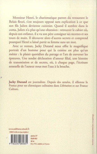 Le cahier de recettes de Jacky Durand - Grand Format - Livre - Decitre