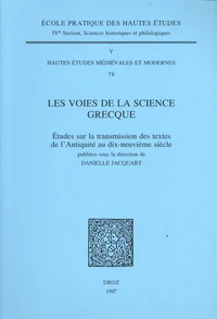 Les voies de la science grecque