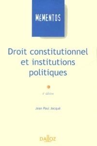Droit constitutionnel et institutions politiques