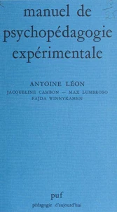 Manuel de psychopédagogie expérimentale