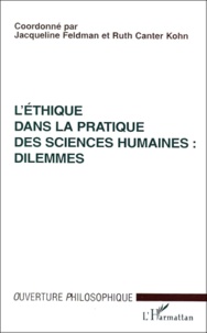 Jacqueline Feldman - L'éthique dans la pratique des sciences humaines - Dilemmes....