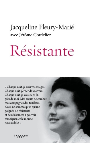 Jacqueline Fleury-Marié - Résistante.