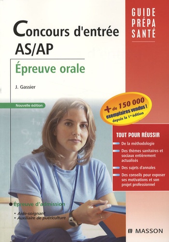 Jacqueline Gassier - Concours d'entrée AS/AP - Epreuve orale.