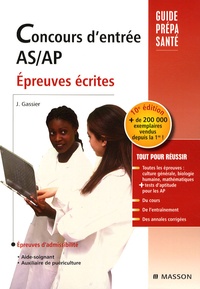 Jacqueline Gassier et Jean-Bernard Allardi - Concours d'entrée AS-AP - Epreuves écrites.