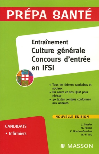 Jacqueline Gassier et Olivier Perche - Entraînement Culture Générale Concours d'entrée en IFSI.