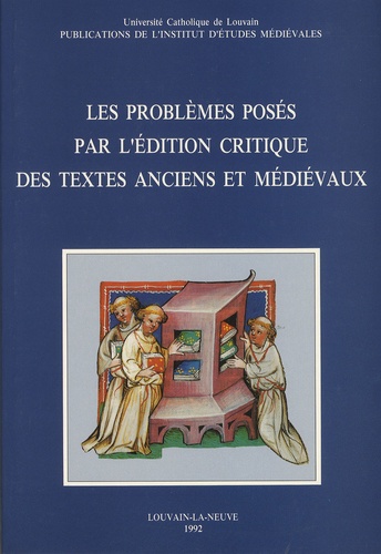 Jacqueline Hamesse - Les problèmes posés par l'édition critique des textes anciens et médiévaux.