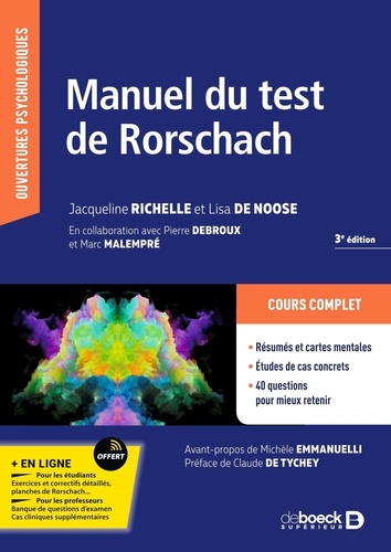 Manuel du test de Rorschach 3e édition