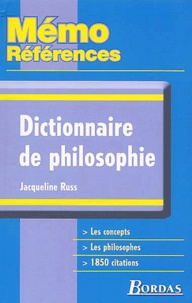 Jacqueline Russ - Dictionnaire de philosophie.