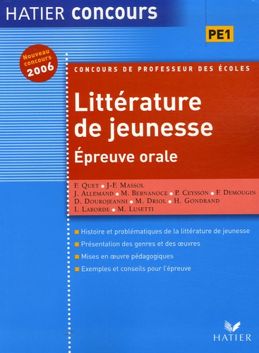 Jacques Allemand et Marie Bernanoce - Littérature de jeunesse - Epreuve orale.