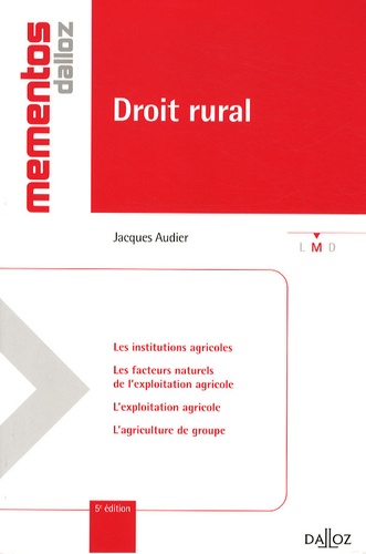 Jacques Audier - Droit rural.